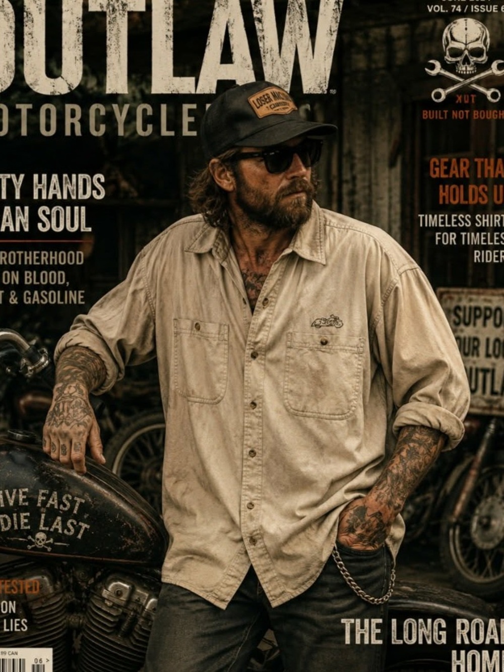 Vintage Easyriders Motorcycle Button Down Shirt